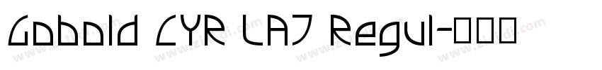 Gobold CYR LAT Regul字体转换